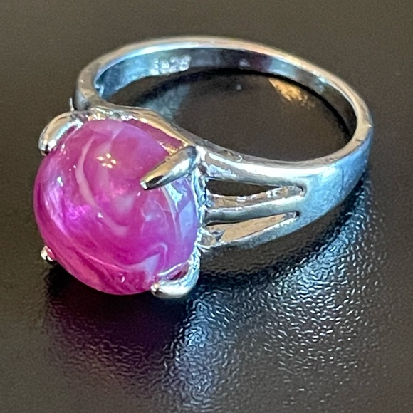 Purple gemstone S925 silver ring size 8.5 - Picture 3 of 8